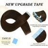 16 inch Tape in Hair Extensions Human Hair Invisible Straight Tape Hair Extensions for Women 20 Pcs/50g Seamless Skin Weft #4 Chocolate Brown Real Hair Extension Tape ins Human Hair view 4