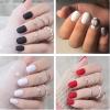 LoveOurHome 576pc Round Square Press on Nails Short Fake Nails Matte Acrylic Nails Press ons Nail XS Short Sqroval False Nails Kit Presson Artificial Fingernails for Women Girls Kids view 4