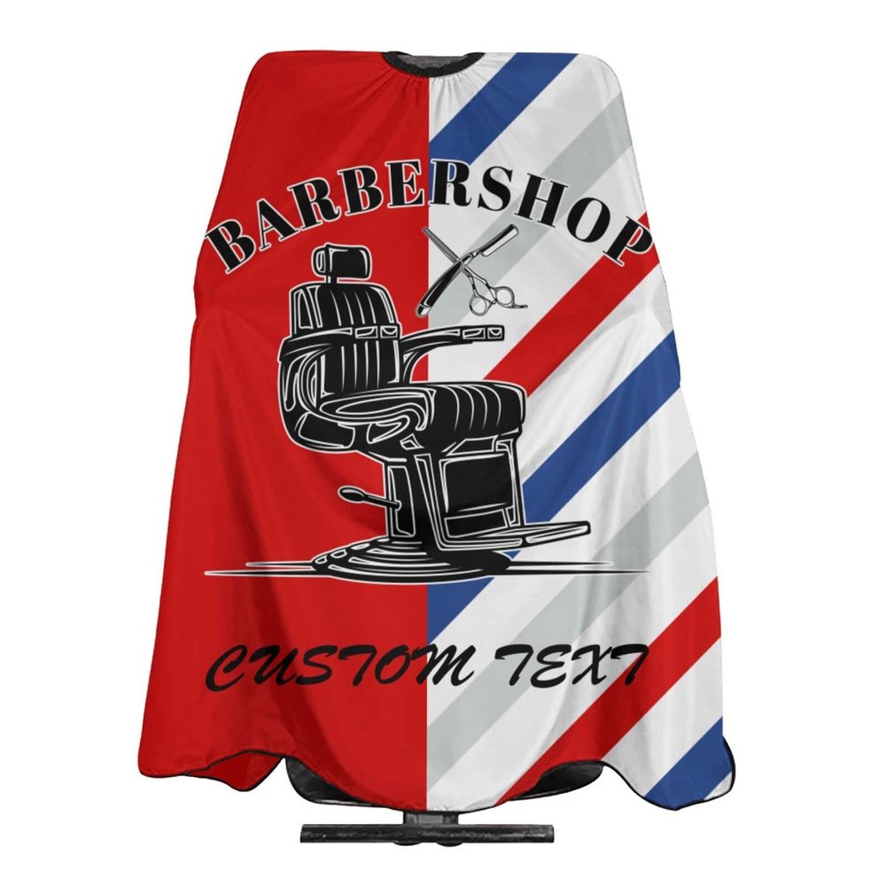 Custom Barber Cape Hairdresser Cape, Add Your Photo Text or Logo Personalized Salon Cape for Men, Customized Hair Cutting Cape for Home Salon Barbershop