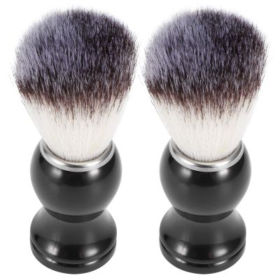 2Pcs Hair Shaving Brush,Mens Shaving Brush,Shave Cream Brush Nylon Beard Brush Face Cleaning Shaving Brush Grooming Tool