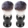 2Pcs Hair Shaving Brush,Mens Shaving Brush,Shave Cream Brush Nylon Beard Brush Face Cleaning Shaving Brush Grooming Tool view 1