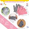 4 Pack Exfoliating Washcloth Back Scrubber Set, 2 Exfoliating Body Scrubber Nylon Back Body Scrub Towel, 2 Pairs Shower Gloves for Women Men Bath Shower Exfoliation(Pink, Gray) view 3