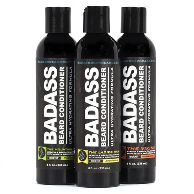 Badass Beard Care Beard Conditioner Bundle For Men - Made of Natural Ingrediens for Healthy, Soften and Itchness Free Beard and Mustache