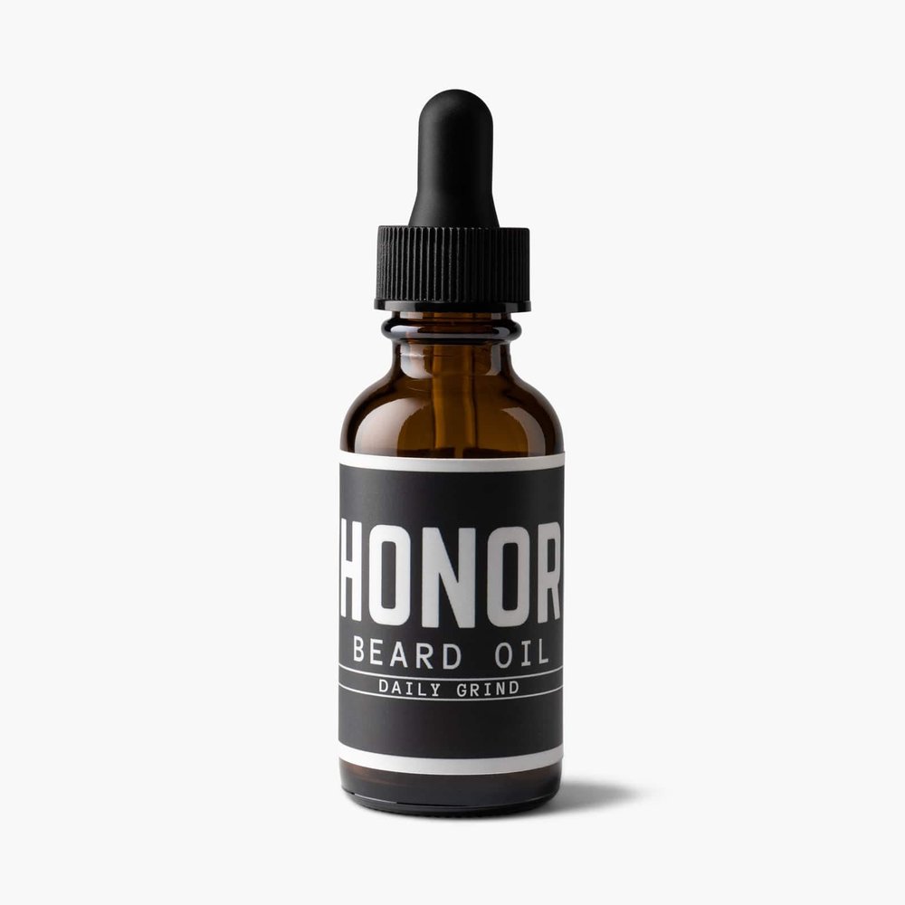 Honor Initiative LW Beard Oil - Coffee, Vanilla, Chestnut - Thin Viscosity Blend to Eliminate Itch & Nourish Skin Beneath Your Beard - 1oz