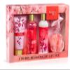 Bath and Body Gift Basket For Women Cherry Blossom Bath & Body Collection Gift Box, Includes Shower Gel, Body Lotion, Body Scrub, Bath Bomb & Sponge - Appreciation Gift Ideas view 1