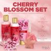 Bath and Body Gift Basket For Women Cherry Blossom Bath & Body Collection Gift Box, Includes Shower Gel, Body Lotion, Body Scrub, Bath Bomb & Sponge - Appreciation Gift Ideas view 4