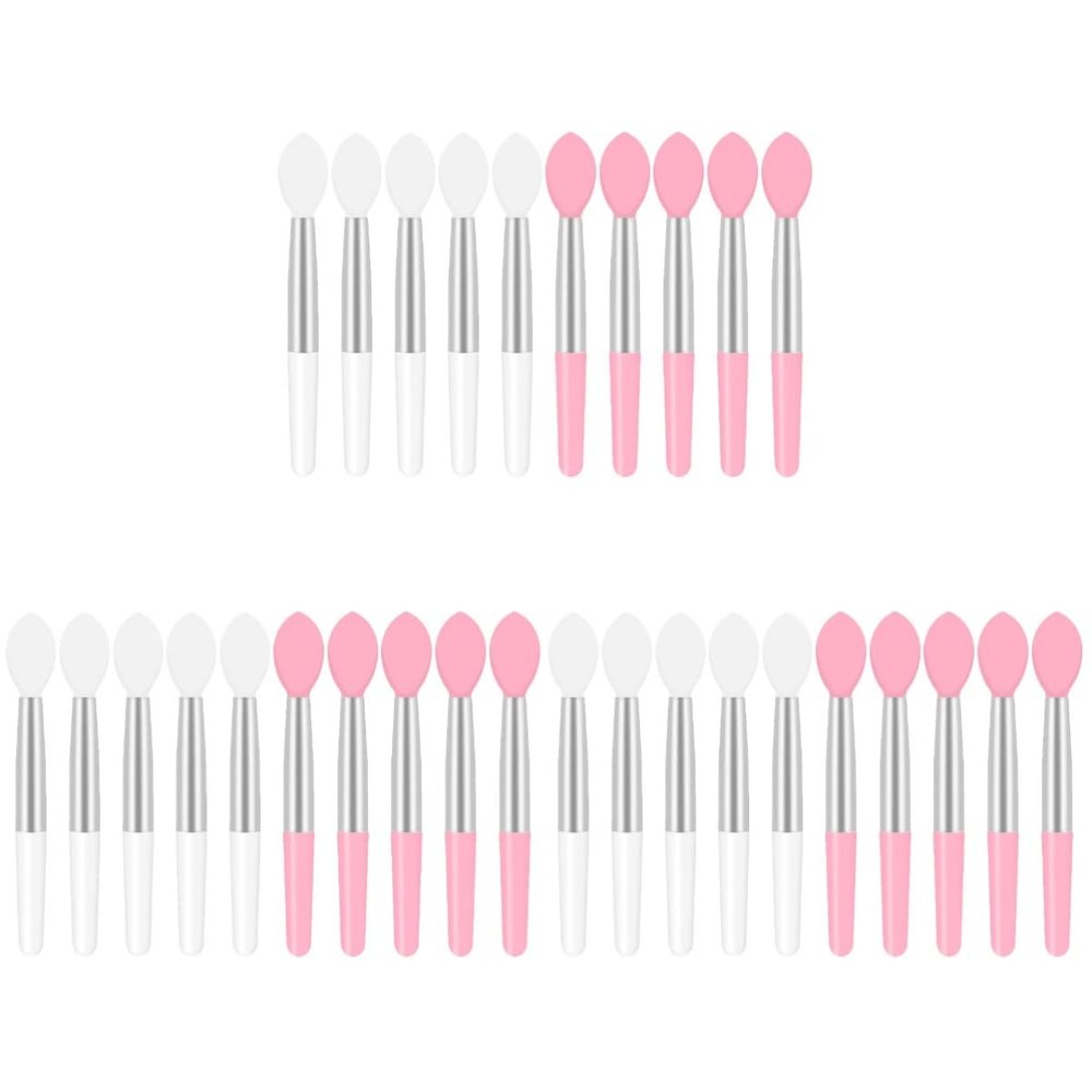 FRCOLOR 30pcs Portable Mini Lip Brushes Lipstick Applicator for Precise Makeup Soft Lip Gloss Brush Travel-friendly Cosmetic Accessory