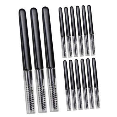 Beavorty 20pcs White Eyebrow Brush Set Lids Makeup Tool for Women Men Daily Use Home Salon Plastic Nylon Bristles