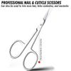 ZIZZLON Cuticle Scissors Extra Fine Curved, Professional Stainless Steel Nail Scissors for Precision Cuticle & Grooming Work, 3.74 inches, 1 Pc view 2