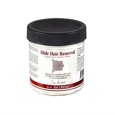 Hide Hair Removal 2 lb Powder by Advanced Tanning Solutions - One-Step Hair-Off Solution for Deer, Elk, Bison Hides - Prepares Buckskin for Taxidermy and Leathercraft
