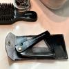 Badass Beard Care 2-IN-1 Folding Ox Horn Comb with Stainless Steel Body and Genuine Leather Protective Case view 4