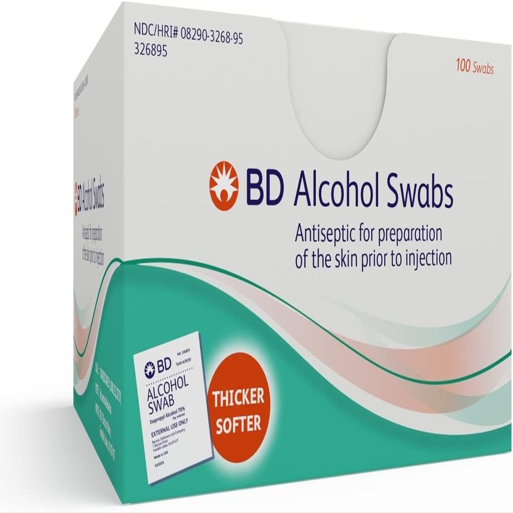 B-D Alcohol Swabs, Case of 12