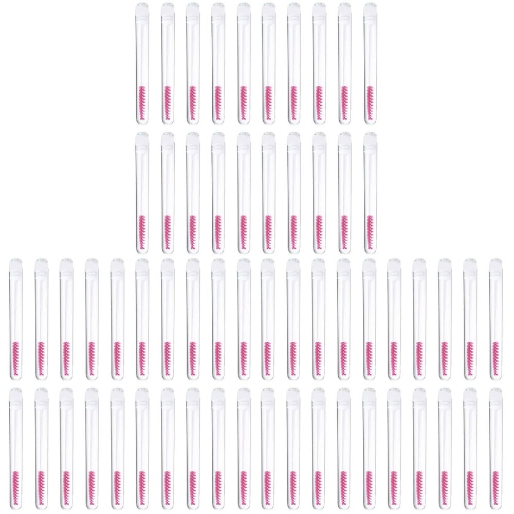 FRCOLOR 60pcs Eyelash Brush Tubes Empty Mascara Containers with Wands for Lash Makeup Eyelash Applicator Tool for Travel and Daily Use