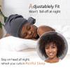 2 Pcs Adjustable Silk Satin Bonnet Hair Wrap for Sleeping - Silk Lined Slouchy with Adjustable Strap - Night Caps for Women and Men with Curly Hair - Head Scarf view 2