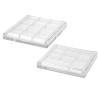 FRCOLOR 4pcs Transparent Empty Eyeshadow Palette Cases for Makeup Storage Portable Cosmetic Containers for Eyeshadows Blush Lipstick and More for Travel and Daily Use Random Style view 1