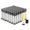 50Pcs 5g Lip Balm Tubes Plastic Lipstick Containers Empty Refillable Twist-up Lip Gloss Balm Filling Stick Clear Tube Holder with Black Cap for DIY Chapsticks Crayon Solid Perfume view 1