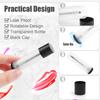 50Pcs 5g Lip Balm Tubes Plastic Lipstick Containers Empty Refillable Twist-up Lip Gloss Balm Filling Stick Clear Tube Holder with Black Cap for DIY Chapsticks Crayon Solid Perfume view 3