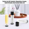 50Pcs 5g Lip Balm Tubes Plastic Lipstick Containers Empty Refillable Twist-up Lip Gloss Balm Filling Stick Clear Tube Holder with Black Cap for DIY Chapsticks Crayon Solid Perfume view 4