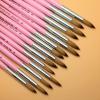 RYNNYI Acrylic Nail Brush,100% Kolinsky Nail Brush,Oval Crimped Shape Brush for Nail Art(Size 12) view 4