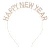 Apone Fatu Happy New Year Headband Tiara, Women's Sparkly Rhinestone Tiara for New Year's Eve Party Hair Accessory (Rose Gold) view 1