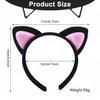 2 Pack Cat Ears Headband Plush Animal Ear Hair Hoops Cosplay Hair Accessories for Women Party Costume Props (Random Color) view 2