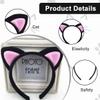 2 Pack Cat Ears Headband Plush Animal Ear Hair Hoops Cosplay Hair Accessories for Women Party Costume Props (Random Color) view 3