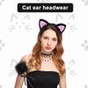 2 Pack Cat Ears Headband Plush Animal Ear Hair Hoops Cosplay Hair Accessories for Women Party Costume Props (Random Color) view 4
