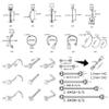 TKKUY 80PCS Nose Piercing Kit: Stainless Steel Body Piercing Jewelry with 12G, 14G, 16G, 20G Needles for Ear, Nose, Lip, Eyebrow view 3