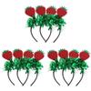 ABOOFAN 6 Pcs Strawberry Headband Luau Party Headband Strawberry Hat Novelty Head Bopper Costumes for Girls Xmas Headwear Fruit Party Supplies Hair Flowers Miss Felt Cloth Spring Clothes view 1
