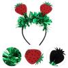 ABOOFAN 6 Pcs Strawberry Headband Luau Party Headband Strawberry Hat Novelty Head Bopper Costumes for Girls Xmas Headwear Fruit Party Supplies Hair Flowers Miss Felt Cloth Spring Clothes view 2