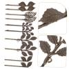 SHERCHPRY 10pcs Vintage Leaf Hair Clips Retro Bronze Bobby for Women Elegant Hair Ornaments for Parties and Weddings view 3