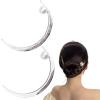 2 PACK Flower Hair Stick Crescent Barrette Pearl Hair Fork Hair Accessories for Women, Girls, and Bridal Headwear Styling view 1