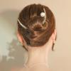 2 PACK Flower Hair Stick Crescent Barrette Pearl Hair Fork Hair Accessories for Women, Girls, and Bridal Headwear Styling view 3