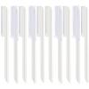 10 Pieces Eyebrow Razor for Women Facial Shaver Razor Brow Shaper Eyebrow Trimmer Dermaplaner Shaping Tool with Cover (White) view 1