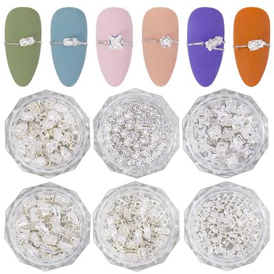 Silver Nail Charms Nail Art Zircon Metal Gem Sparkle Crystal Jewelry Diamonds for Nail Art Decorative Horse Eyes Water Drop Accessories Mini Flatback Nail Rhinestones Accessories