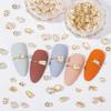 120Pcs Metal Nail Art Zircon Charms Gold Silver Sparkling Nail Charms Gems Rhinestones Glass Resin Jewelry Flatback Diamonds for Nail Art and Decoration DIY Manicure view 3