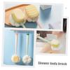 Healifty Exfoliating Back Bath Brush Handle Double-Sided Body Scrubber for and Improved Skin Health Soft and Stiff Bristles for All Skin Types view 2
