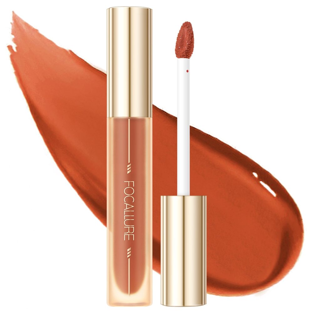 FOCALLURE Glasting Water lip Tint,Non-Sticky Long Lasting Liquid Lipstick,High Shine,Vivid 16 Colors,Glossy Finish Lipgloss for Daily Use