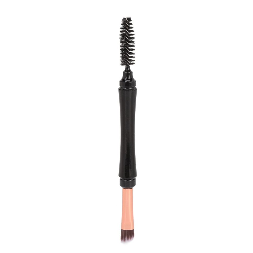 Eyebrow Brush Double-Ended Spiral Portable Multipurpose Angled Brush with Cover for Beginners