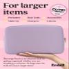 Embla Makeup Bag Travel Cosmetics Pouch and Toiletry Bag, Nylon Zipper Pouch Purse, Cute Make Up Organizer Storage Tote for Women Girls, Waterproof Travel Skincare Case, Large Makeup Bags, Lilac view 3
