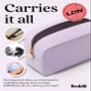 Embla Makeup Bag Travel Cosmetics Pouch and Toiletry Bag, Nylon Zipper Pouch Purse, Cute Make Up Organizer Storage Tote for Women Girls, Waterproof Travel Skincare Case, Large Makeup Bags, Lilac view 4