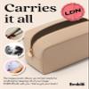 Embla Makeup Bag Travel Cosmetics Pouch and Toiletry Bag, Nylon Zipper Pouch Purse, Cute Make Up Organizer Storage Tote for Women Girls, Waterproof Travel Skincare Case, Large Makeup Bags, Sand view 4