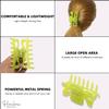 Parcelona French Classic Medium 3" Celluloid No Slip Grip Covered Spring Jaw Hair Claw Durable Styling Hair Accessories Women Strong Hold Girls Hair Claw Clips, Made in France (Neon Lemon Green) view 2
