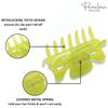 Parcelona French Classic Medium 3" Celluloid No Slip Grip Covered Spring Jaw Hair Claw Durable Styling Hair Accessories Women Strong Hold Girls Hair Claw Clips, Made in France (Neon Lemon Green) view 3