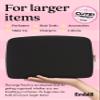 Embla Makeup Bag Travel Cosmetics Pouch and Toiletry Bag, Nylon Zipper Pouch Purse, Cute Make Up Organizer Storage Tote for Women Girls, Waterproof Travel Skincare Case, Large Makeup Bags, Black view 3