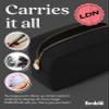 Embla Makeup Bag Travel Cosmetics Pouch and Toiletry Bag, Nylon Zipper Pouch Purse, Cute Make Up Organizer Storage Tote for Women Girls, Waterproof Travel Skincare Case, Large Makeup Bags, Black view 4