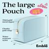 Embla Makeup Bag Travel Cosmetics Pouch and Toiletry Bag, Nylon Zipper Pouch Purse, Cute Make Up Organizer Storage Tote for Women Girls, Waterproof Travel Skincare Case, Large Makeup Bags, Sky Blue view 2