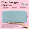 Embla Makeup Bag Travel Cosmetics Pouch and Toiletry Bag, Nylon Zipper Pouch Purse, Cute Make Up Organizer Storage Tote for Women Girls, Waterproof Travel Skincare Case, Large Makeup Bags, Sky Blue view 3