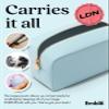Embla Makeup Bag Travel Cosmetics Pouch and Toiletry Bag, Nylon Zipper Pouch Purse, Cute Make Up Organizer Storage Tote for Women Girls, Waterproof Travel Skincare Case, Large Makeup Bags, Sky Blue view 4