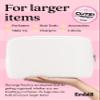 Embla Makeup Bag Travel Cosmetics Pouch and Toiletry Bag, Nylon Zipper Pouch Purse, Cute Make Up Organizer Storage Tote for Women Girls, Waterproof Travel Skincare Case, Large Makeup Bags, White view 3
